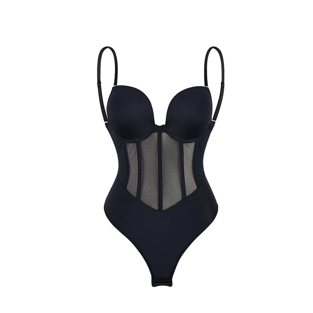 Top moldeador de cuerpo de una pieza con tirantes estilo europeo y americano, corsé que contrae el abdomen, sujetador moldeador de cuerpo sin espalda, medias