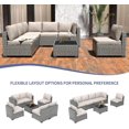thumbnail image 6 of Patio Furniture Set, 7 Pieces Outdoor Sectional Sofa Set with Dining Table & Thickened Cushions, All-Weather PE Wicker Patio Furniture for Garden Lawn Deck
﻿, 6 of 8