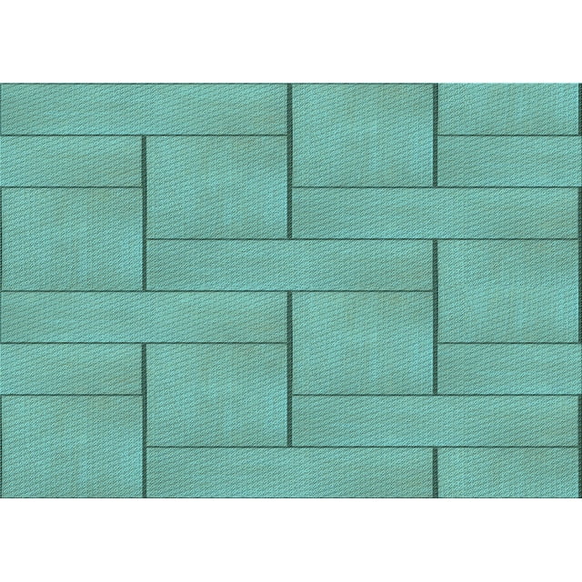 Ahgly Company Tapis d'Intérieur Lavables en Machine Rectangle Transitionnel Vert Menthe, 3' x 5'