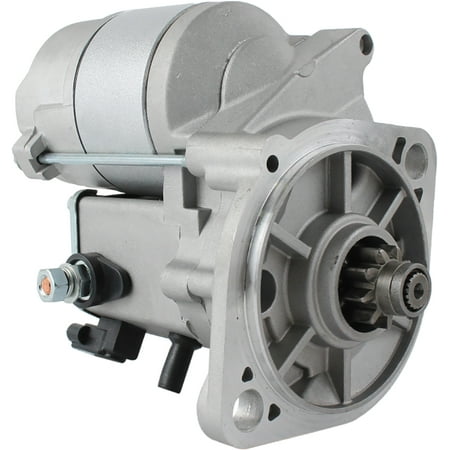 Yanmar John Deere New Starter for Yanmar 3TNV76 JOHN DEERE 1025R All 24HP Dsl JOHN DEERE X740 All, 24HP Dsl JOHN DEERE X744 All 428000-0870, M810337, DUDV5 CW Rotation OSGR Starter Type 9T Tooth Count 12V ()