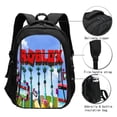 thumbnail image 3 of Goofa Roblox Pattern USB Backpack with Charging Port - Large Capacity Travel Backpack , Computer Backpack , Multi-Pocket Laptop Backpack, 3 of 7