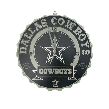 NFL Bottle Cap Wall Clock, Dallas Cowboys