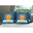thumbnail image 6 of Ambesonne Cartoon Throw Pillow Cover 4 Pack, Sleeping Sketched Lion Form, 16", Multicolor, 6 of 7