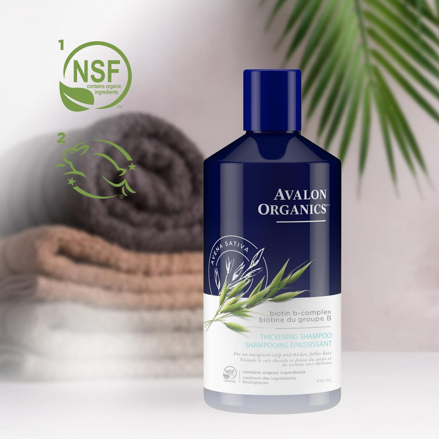 Avalon shampooing biologique épaissant biotine du groupe B 414 ml