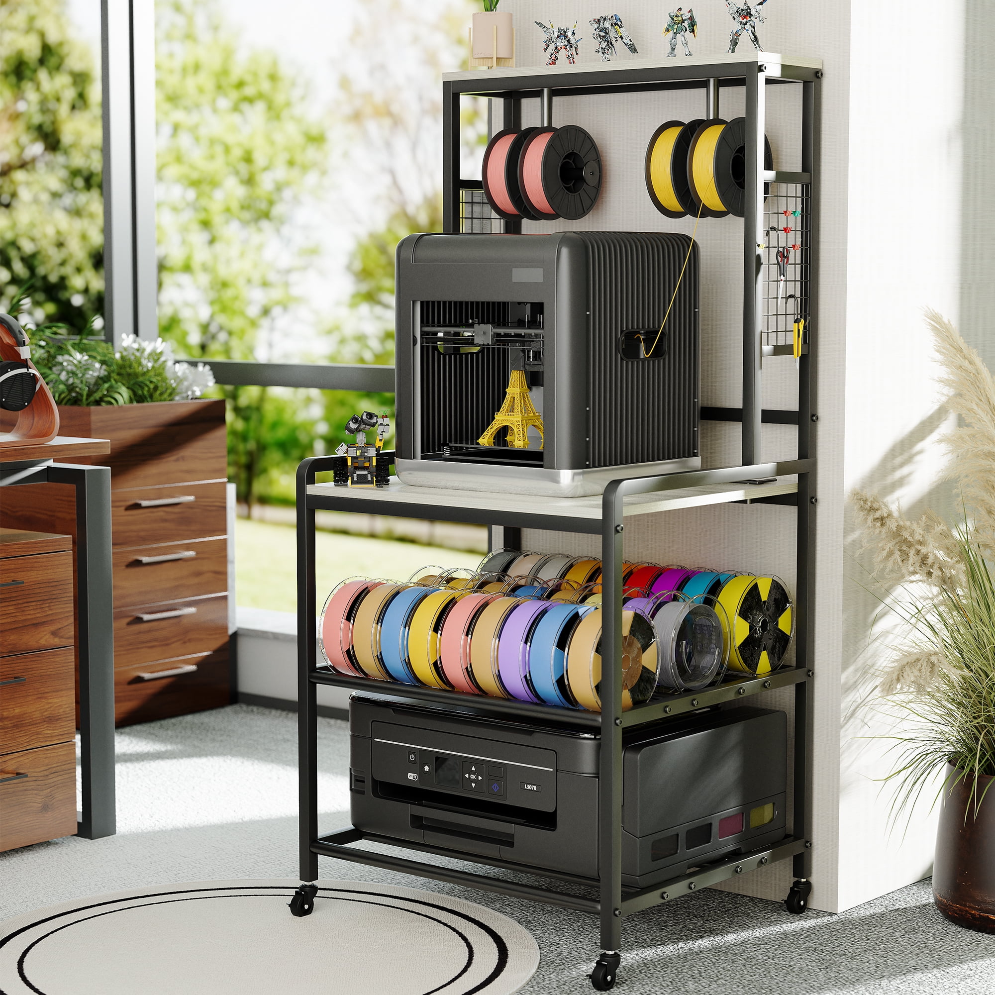 ModFurne 3D Printer Stand with Filament Storage, Heavy Duty