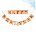 thumbnail image 3 of WASHWEPE Burlap New Year Party Banners Swallowtail for Happy New Year Decorations 1 Set, 3 of 8