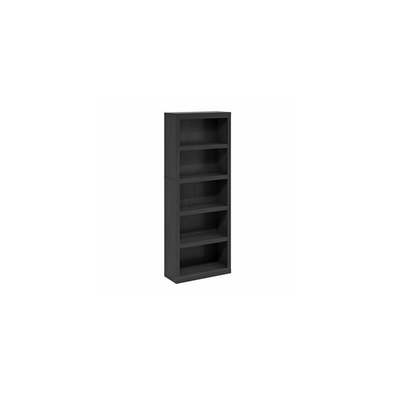 Open Shelf Bookcase 5 Tier " 24" Wide " Blackwood Composite Wood