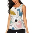 thumbnail image 2 of Picia Cute Dinosaurs Pattern Women's Workout Tank Top,Breathable Activewear,Slim Fit Athletic Top,Versatile Workout Moisture-wicking top-Medium, 2 of 9