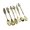 Green color, variant on Pack of 6 Vintage Crystal Zincs Alloy Coffee Spoons Elegant Stirring Utensils