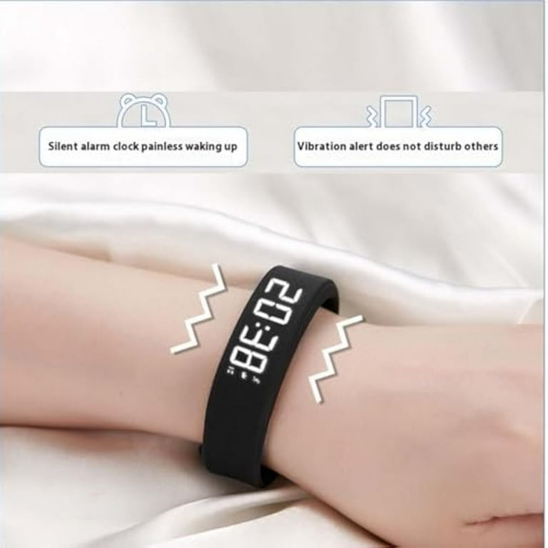 Fitsleeps Alarm Clock Watch - Fitsleeps Wake Up Alarm, 2025 Silent Vibration  Wake Up Wristband, Vibrating Alarm Reminder Watch, Snooze Free Smart Watch  for Men and Women (White) - Walmart.com