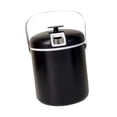 thumbnail image 1 of Cubo de hielo portátil, enfriador de bebidas aislado con tapa, cubo multiusos para refrigerios negro, 1 of 9