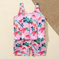 thumbnail image 2 of URMAGIC Toddler Girl Floatation One-Piece Floral Swimsuit 1-5T, 2 of 4