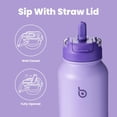 thumbnail image 5 of BOTTLE BOTTLE 32 oz Insulated Water Bottle Stainless Steel Sport Water Bottle with Straw Dual-use Lid Design for Gym with Pill Box (Dark Purple), 5 of 6