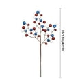thumbnail image 3 of Diceymbol Patriotic Glitter Berry Stems Artificial 43cm Foam Flower Decor with Gold Accents for Holiday Tablescapes, Porch Displays & Party Decorations, 3 of 6
