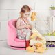 Gymax Enfant Tout-Petits Canapé Simple Rotation Accoudoir Chaise Cadeau de Meubles pour les Enfants Rose – image 4 sur 10