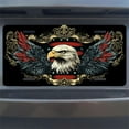 thumbnail image 7 of License Plate, Ornate Eagle Emblem Decorative Front,Personalized Stainless Steel License Plate Cover For Men Women,12.2" X 6.2", 7 of 7