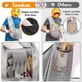 thumbnail image 2 of Tomkas Portabebés para perros pequeños - Bolsillo con cremallera, correa ajustable y bolsillo con cremallera - para mascotas de 3 a 10 libras, 2 of 5