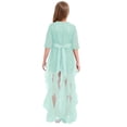 thumbnail image 2 of YONGHS Robe de Demoiselle d'Honneur Sans Manches en Dentelle à Sequins pour Filles Robe de Mariage Robe de Bal pour Enfants Vert Menthe 6, 2 of 5