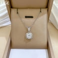 thumbnail image 4 of Moissanite Necklace For Women S925 Sterling Silver Yellow Gold Plated Pendant Necklace DF VVS Color Moisanite Diamond Necklace Jewelry Gift Chain, 4 of 7