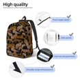 thumbnail image 5 of Balery Leopard Print Vintage Canvas Backpack for Men and Women - Large Capacity, Durable Travel Laptop Bag for School, Work, Hiking, and Outdoor Activities, 5 of 7