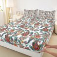 thumbnail image 6 of jejeloiu Rustic Paisley Plant Full Size Sheets,Retro Flowers Floral Bed Sheets,Tropical Botanical Leaves Sheet Sets For Teens,Luxury Bedroom Decor,4 Pieces, 6 of 7