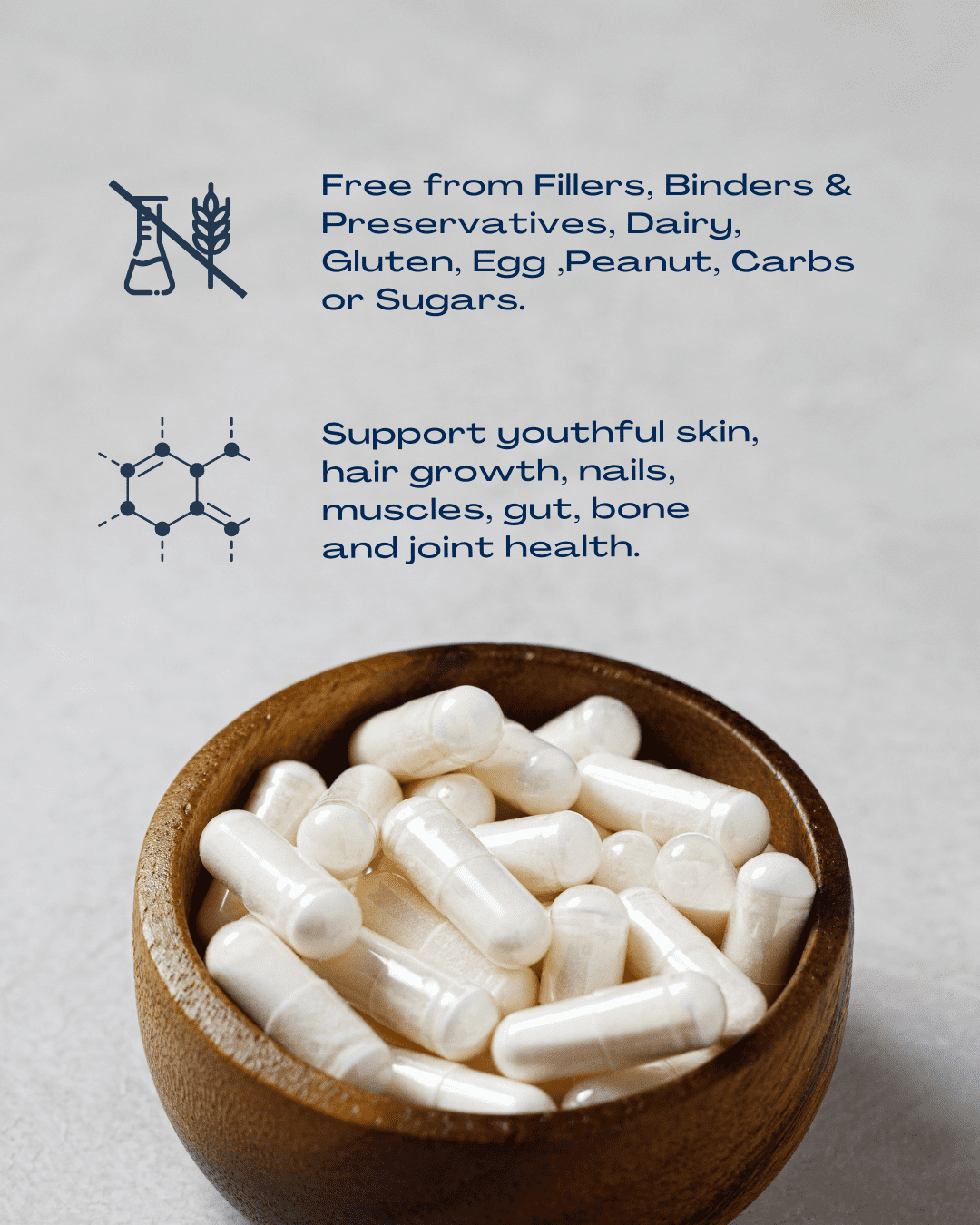 BioOptimal Collagen Pills - Non-GMO Collagen Supplements for Hair, Skin, Nails & Joints, 180 Capsules