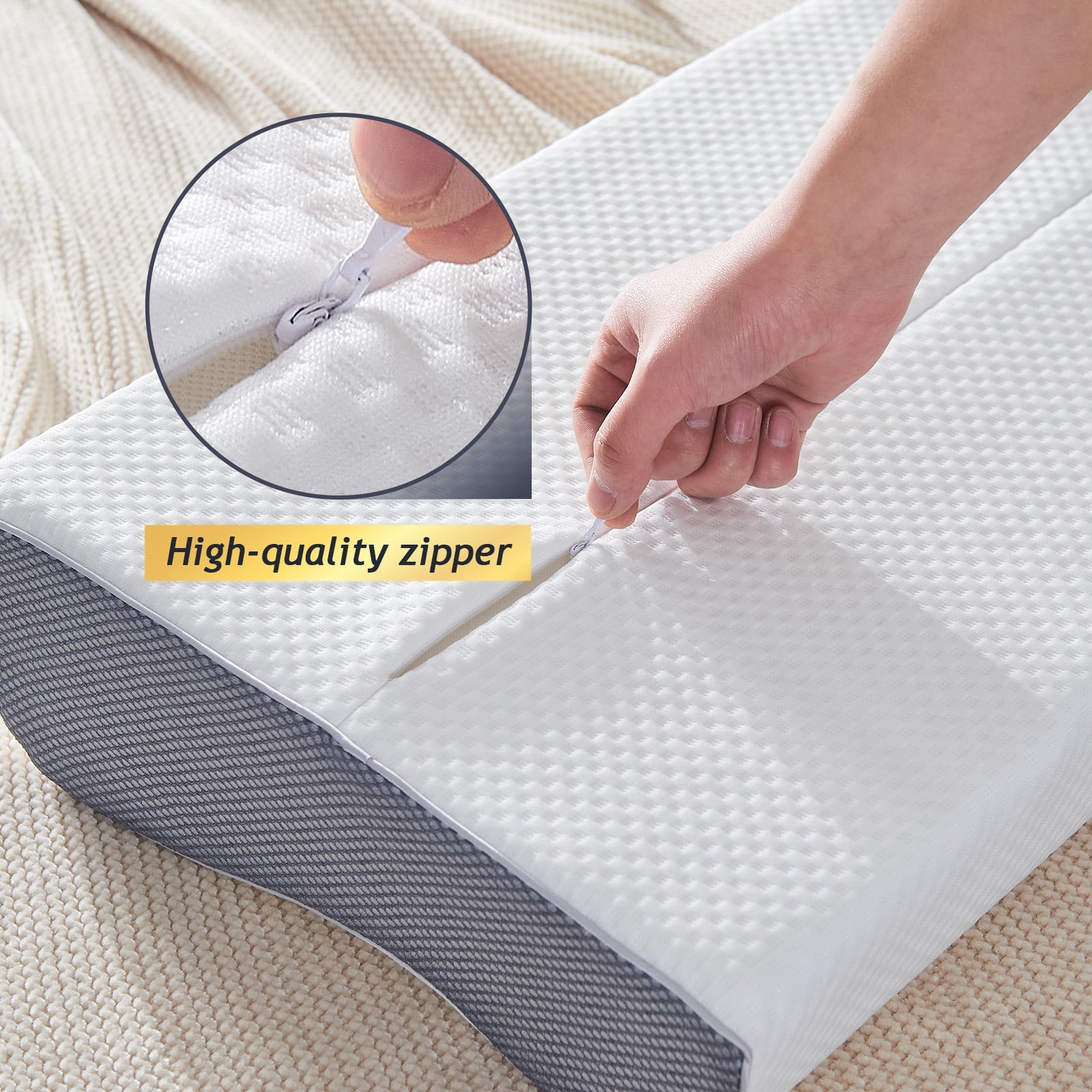 Kingrest Cooling Memory Foam Pillow for Neck Pain Relief Sleeping, Cervical Neck Pillow Adjustable Ergonomic Memory Foam Pillow For Side Back Stomach Sleepers Medium Firmness Quality (1 Pack)