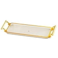 thumbnail image 4 of Bandeja para servir, organizador de baño rectangular con asas, bandeja para servir tazas de café, almacenamiento de joyas para hotel, salón de belleza Ámbar, 4 of 8