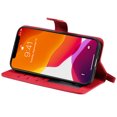 thumbnail image 6 of Allytech iPhone 13 Case Wallet, Premium PU Leather Detachable Magntic Back Cover Shell Shockproof Protective Kickstand Cards Holder Wallet Cover for Apple iPhone 13 6.1", Red, 6 of 8