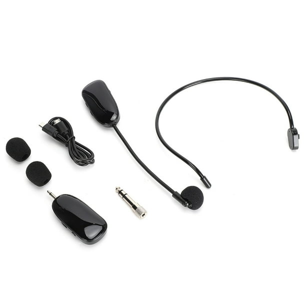 Micrófono inalámbrico UHF para uso en la cabeza, profesional, para amplificador de voz, ordenador