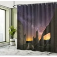 thumbnail image 5 of Ambesonne Antique Shower Curtain, Roman Ruins at Night, 69"Wx75"L, Indigo, 5 of 5
