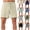 Army Green, variant on Men's Athletic Performance Shorts Breathable Drawcord Solid Color Stylish Casual Sports Moisture Wicking Lightweight Run White S