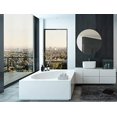 thumbnail image 4 of Hamilton Hills Contemporary Brushed Metal Black Wall Mirror | Glass Panel Black Framed Rounded Circle Deep Set Design (30" Round), 4 of 5