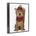 thumbnail image 4 of Stupell Industries Dog with Winter Skis Animals & Insects Painting Black Framed Art Prints Wall Art, 16 x 20, 4 of 10