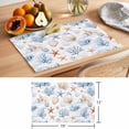 thumbnail image 6 of Coastal Ocean Placemats Set of 12 Coral Starfish Marine Life Shell Conch Place Mats Indoor Wipeable Table Mats Washable Cloth Dining Table Placemats for Kitchen Holiday Party Home Decor 13x19 Inch, 6 of 9