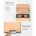 thumbnail image 7 of 10.5 Gallon (40 L) Kitchen Trash Can, Garbage Can, Large Step Trash Bin with Lid, Stainless Steel, Soft Close, 15 Trash Bags Included, Peach Fuzz, 7 of 7