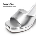 thumbnail image 4 of DREAM PAIRS Women's Platform Block Heel Mule Sandals, Square Toe Ankle Strap Slip On Comfortable Heeled Sandals for Party Wedding Shoes, 4 of 6