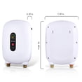 thumbnail image 3 of 3000w Mini Water Heater 110v Electric Tankless Instant Hot Water Heater Thermostatic Washing Heating System For Home Kitchen Bathroom (white) Feature, 3 of 5