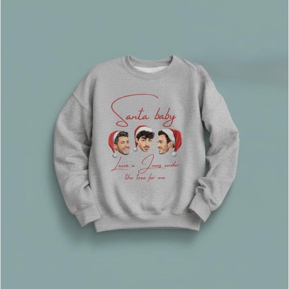 Jonas Brothers Christmas Sweatshirt, Jonas Brothers Santa Sweater, Living the Dream Tour, Christmas Gift, Jonas Fan Gift, Concert Merch - Sizes S-5XL ,Art Print JSC