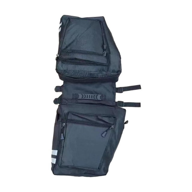 Waterproof Bike Pannier Bag with Reflective Strip, Mountain Bicycle Rear Rack Storage Bag with Multiple Pockets