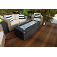 thumbnail image 2 of 60" Rectangular Concrete Smokeless Fire Pit for Patio, Table with Glass Guard and Crystals in Gray (Cobalt Blue), 2 of 9