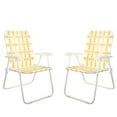 thumbnail image 2 of Novogratz Poolside Gossip, Priscilla Folding Chairs, 2-Pack, Yellow, 2 of 10