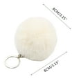 thumbnail image 4 of Pom Pom Keychain Fluffy Faux Fur Hair Ball Tassels Pendant Charm Car Bag Keyring, 4 of 19