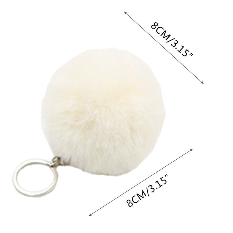 Real fox fur beige - red color bag charm pom pom ,fur ball,real fox fur  multicolor pom pom keychain,fur bag accessory, Gift for her