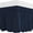Dark blue, variant on Siloon Wrap Around Bed Skirt Three Fabric Sides Elastic Dust Ruffled 15 Inch Tailored Drop, Easy to Install Fade Resistant-White, Queen/King