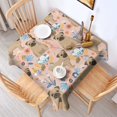 thumbnail image 2 of Bulldog Dog and Flower Florals Square Tablecloth,Waterproof Square Table Cover,Wipeable Spillproof Washable Table Cover for Home Kitchen Party Decor 42"X42"(107x107cm), 2 of 6