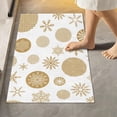 thumbnail image 2 of SKYSONIC Toilet Bathroom Rugs Sets 2 Piece, Christmas Pattern Trendy Golden Snowflakes Soft Absorbent Fluffy Toilet Mat Set Non-Slip Rubber Backing Bath Mats for Bathroom,16"x24"+20"x24", 2 of 7