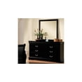 thumbnail image 7 of Louis Philippe Style 4pc Black Bedroom Set Queen Bed Nightstand Dresser Mirror Traditiional Design Bedroom Furniture, 7 of 7