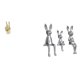 thumbnail image 1 of Estatua Escultura Figura Adorno Conejo Miniatura Gesto Mano Resina Cerámica Exhibición Adecuado para Oficina Hogar Regalo, 1 of 8