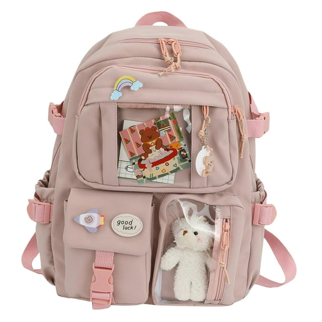 Mochilas para mujer, bolsos de mano, bolso de hombro, bolso de viaje, mochila antibolsillos para Rosa